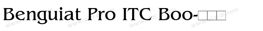 Benguiat Pro ITC Boo字体转换